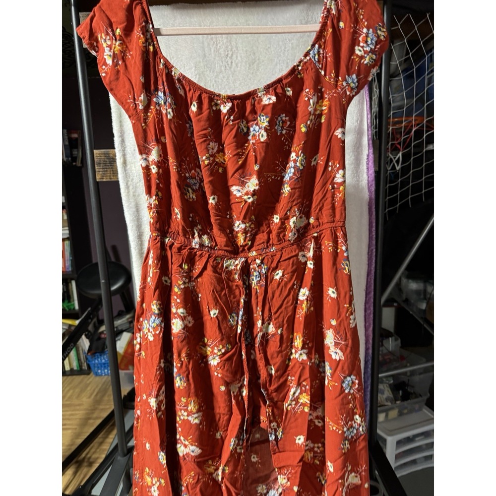 Rue 21 Red/Orange Floral Sundress‎ XL - Picture 5 of 16